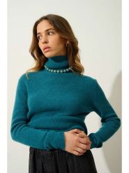 AUTHENTIC CASHMERE Kaszmirowy golf "Suzie" w kolorze niebieskim rozmiar: M. Niebieskie golfy AUTHENTIC CASHMERE, m, bez wzorów, z kaszmiru, bez ramiączek. Za 528.45 zł.