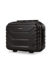 Kuferek podróżny Wings CRAKE kosmetyczka 14" BLACK. Czarne kufry i kosmetyczki Wings, bez wzorów, z materiału, bez dodatków. Za 139.90 zł.