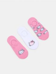 Skarpetki stopki 3 pack Hello Kitty - wielobarwny. Skarpety Sinsay, bez wzorów. Za 12.99 zł.