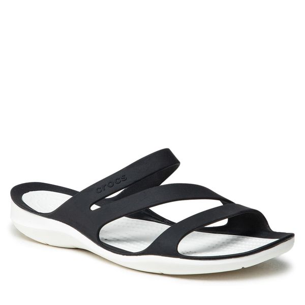 Klapki Crocs. Czarne klapki Crocs, bez wzorów, bez obcasa. Za 109.99 zł.