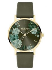 S.Oliver Zegarek kwarcowy w kolorze złoto-oliwkowym rozmiar: onesize. Brązowe, analogowe zegarki S.Oliver, metalowe. Za 181.33 zł.