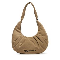 Torebka Karl Lagerfeld Jeans. Brązowe torebki klasyczne Karl Lagerfeld Jeans, bez wzorów, z jeansu, bez dodatków. Za 709.99 zł.