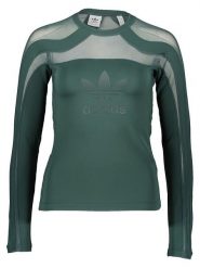 Adidas Koszulka w kolorze zielonym rozmiar: 34. Zielone bluzki Adidas, bez wzorów, bez kołnierzyka, bez ramiączek. Za 74.28 zł.