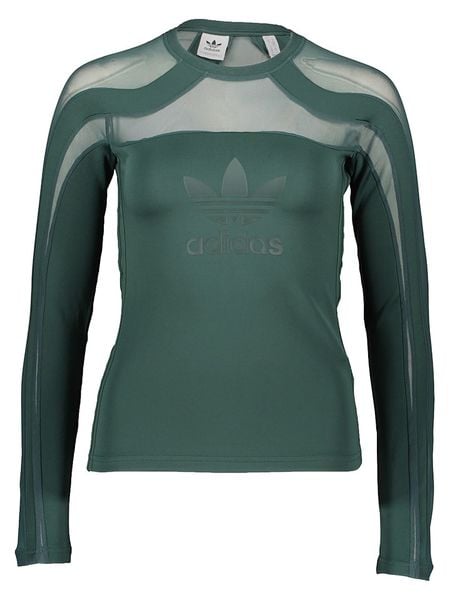 Adidas Koszulka w kolorze zielonym rozmiar: 34. Zielone bluzki Adidas, bez wzorów, bez kołnierzyka, bez ramiączek. Za 78.84 zł.