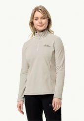 JACK WOLFSKIN Bluza damska Taunus Hz W seal r.L. Czerwone bluzy Jack Wolfskin, l, bez wzorów, z materiału, bez kaptura. Za 139.55 zł.
