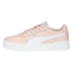Buty trampki damskie sportowe Puma Carina 2.0. Białe obuwie sportowe Puma, z materiału, bez zapięcia, trekkingowe. Za 129.00 zł.