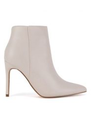 DeeZee Botki WYL3588-10 Beżowy. Brązowe botki DeeZee, bez wzorów, z materiału, bez obcasa, na szpilce, bez zapięcia. Za 179.99 zł.