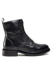 Lasocki Trzewiki WI23-LIEGI-02 Czarny. Czarne botki Lasocki, bez wzorów, ze skóry, bez obcasa, na płaskiej podeszwie, bez zapięcia. Za 299.99 zł.