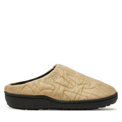 Kapcie Subu. Brązowe obuwie domowe Subu, bez wzorów, bez zapięcia. Za 299.99 zł.