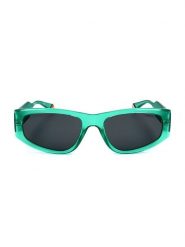 Polaroid Okulary przeciwsłoneczne unisex w kolorze zielono-czarnym rozmiar: 55. Zielone okulary przeciwsłoneczne Polaroid, bez wzorów, z tworzywa sztucznego, wakacyjne. Za 113.63 zł.