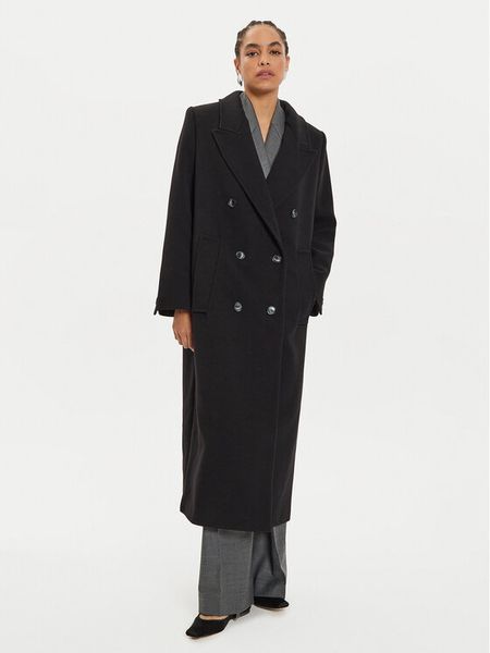 IVY OAK Płaszcz wełniany Clemence IO111135 Czarny Regular Fit. Czarne płaszcze IVY & OAK, na zimę, m, bez wzorów, z wełny, bez kaptura. Za 2,139.00 zł.