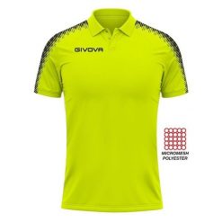 Givova Fluo Żółta Koszulka Polo 2XL - Oddychająca i Lekka. Żółte koszulki polo Givova, xl, bez wzorów, z meshu, bez kołnierzyka, bez ramiączek. Za 95.18 zł.