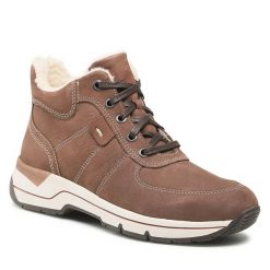 Trzewiki Go Soft. Brązowe botki GO SOFT, bez wzorów, bez obcasa, na płaskiej podeszwie, bez zapięcia. Za 161.99 zł.