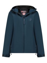 Geographical Norway Kurtka softshellowa "Tamilatal" w kolorze granatowym rozmiar: L. Niebieskie kurtki sportowe Geographical Norway, l, bez wzorów, bez kaptura, outdoorowe. Za 178.45 zł.