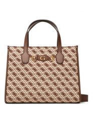 Guess Torebka w kolorze brązowym - 34 x 26 x 13 cm rozmiar: onesize. Brązowe torby na ramię Guess, z aplikacjami, z materiału, przez ramię, bez dodatków. Za 418.26 zł.