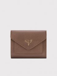 MORI Portfel w kolorze jasnobrązowym - 12 x 10 x 3 cm rozmiar: onesize. Brązowe portfele MORI, bez wzorów, z materiału. Za 51.95 zł.