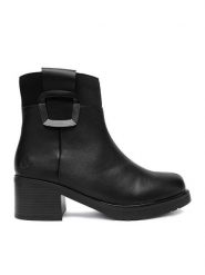 Rieker Botki CEO-Y5253-00 Czarny. Czarne botki Rieker, bez wzorów, ze skóry, bez obcasa, na słupku, bez zapięcia. Za 419.99 zł.