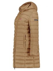 Geographical Norway Płaszcz pikowany "Atikolor" w kolorze szarobrązowym rozmiar: XXL. Brązowe płaszcze Geographical Norway, xxl, bez wzorów, bez kaptura. Za 166.88 zł.