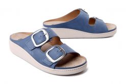 Dr. Brinkmann 700933-05 Niebieski, klapki damskie. Niebieskie klapki Dr. Brinkmann, bez wzorów, bez obcasa. Za 289.90 zł.