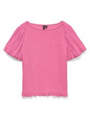 Vero Moda Bluzka w kolorze różowym rozmiar: M. Różowe bluzki Vero Moda, m, bez wzorów, bez kołnierzyka, bez ramiączek. Za 75.34 zł.