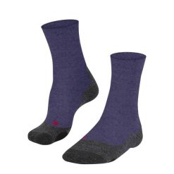 Skarpetki damskie Falke TK2 Explore Melange. Fioletowe skarpety Falke, bez wzorów, z materiału. Za 161.50 zł.