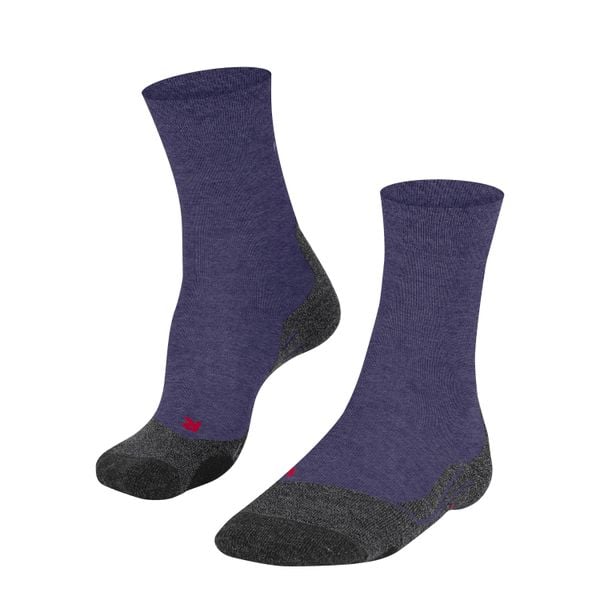 Skarpetki damskie Falke TK2 Explore Melange. Fioletowe skarpety Falke, bez wzorów, z materiału. Za 161.50 zł.