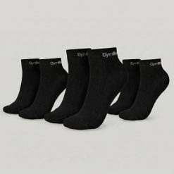 Skarpetki unisex fitness przewiewne czarne Quarter. Czarne skarpety GYMBEAM, bez wzorów, z bawełny. Za 34.90 zł.