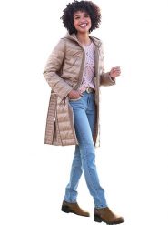 Heine Płaszcz pikowany w kolorze beżowym rozmiar: 36. Brązowe płaszcze Heine, bez wzorów, bez kaptura. Za 122.09 zł.