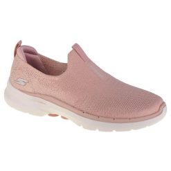 Buty sportowe Sneakersy damskie, Skechers Go Walk 6. Czerwone obuwie sportowe Skechers, bez zapięcia, trekkingowe, Skechers Sport. Za 199.99 zł.