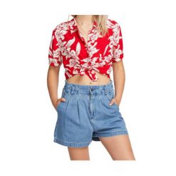 Koszula turystyczna damska Volcom Aloha Ha. Czerwone koszule Volcom, s, bez wzorów, z wiskozy, casualowe, bez kołnierzyka, bez ramiączek. Za 144.00 zł.