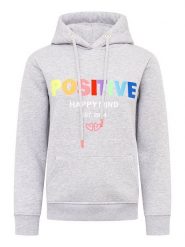 Zwillingsherz Bluza "Positive" w kolorze szarym rozmiar: XXL. Szare bluzy sportowe Zwillingsherz, xxl, bez wzorów, z kapturem. Za 171.68 zł.