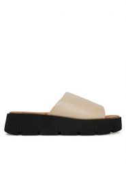 JENNY Klapki HY2318-01 Beżowy. Brązowe klapki Jenny, bez wzorów, z materiału, bez obcasa. Za 139.99 zł.
