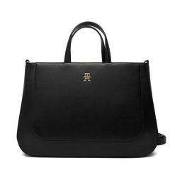 Torebka Tommy Hilfiger. Czarne torebki klasyczne TOMMY HILFIGER, bez wzorów, bez dodatków. Za 699.99 zł.
