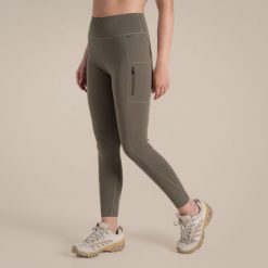 Legginsy damskie Craghoppers NosiLife Adeena. Zielone legginsy Craghoppers, bez wzorów, z materiału. Za 382.60 zł.