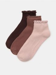 Prążkowane skarpetki 3 pack - wielobarwny. Skarpety Sinsay, bez wzorów, prążkowane. Za 12.99 zł.