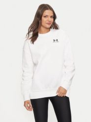 Under Armour Bluza Essential 1379475 Biały Loose Fit. Białe bluzy Under Armour, m, bez wzorów, z bawełny, bez kaptura. Za 139.99 zł.