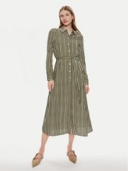 Vero Moda Sukienka koszulowa Ilisa 10306597 Brązowy Regular Fit. Brązowe sukienki Vero Moda, m, bez wzorów, z bawełny, bez kołnierzyka, bez ramiączek, koszulowe. Za 119.99 zł.