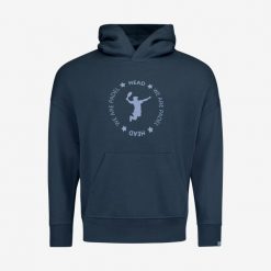 Bluza z kapturem unisex Padel. Niebieskie bluzy Head, xl, bez wzorów, z kapturem. W wyprzedaży za 315.00 zł.