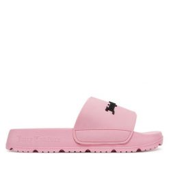 Klapki Juicy Couture. Czerwone klapki Juicy Couture, bez wzorów, bez obcasa. Za 99.99 zł.