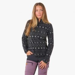 Bluza polarowa turystyka damska Swedemount Idre Fleece III wodoodporna. Białe bluzy SWEDEMOUNT, na zimę, bez wzorów, z polaru, bez kaptura. Za 129.99 zł.