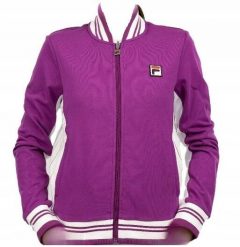Bluza tenisowa damska Fila Settanta. Czerwone bluzy Fila, m, z aplikacjami, z bawełny, bez kaptura. Za 246.99 zł.