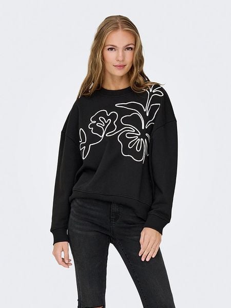 JDY Bluza "Canoa" w kolorze czarnym rozmiar: XL. Czarne bluzy JDY, xl, bez wzorów, bez kaptura. Za 87.81 zł.