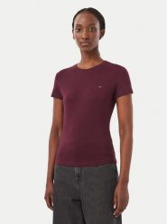 Tommy Jeans T-Shirt DW0DW20459 Fioletowy Slim Fit. Fioletowe t-shirty Tommy Jeans, s, bez wzorów, z bawełny, bez kołnierzyka, bez ramiączek. Za 129.99 zł.