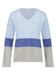 Gerry Weber Sweter w kolorze błękitno-szarym rozmiar: 40. Niebieskie swetry Gerry Weber, bez wzorów, bez ramiączek. Za 189.29 zł.
