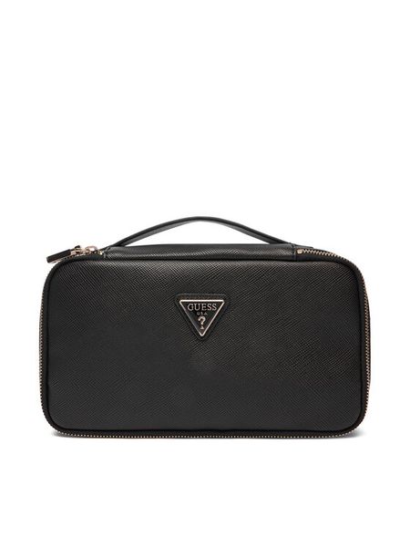 Guess Kosmetyczka Norom TWSN90 91045 Czarny. Czarne kufry i kosmetyczki Guess, z aplikacjami, ze skóry, bez dodatków. Za 289.99 zł.