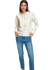 Heine Bluza w kolorze kremowym rozmiar: 44. Brązowe bluzy Heine, bez wzorów, bez kaptura. Za 78.84 zł.