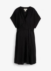 Sukienka 2 w 1 na okres ciąży i po porodzie. Czarne sukienki bonprix, bez wzorów, bez kołnierzyka, moda ciążowa, bez ramiączek, mini, szmizjerki. Za 124.99 zł.