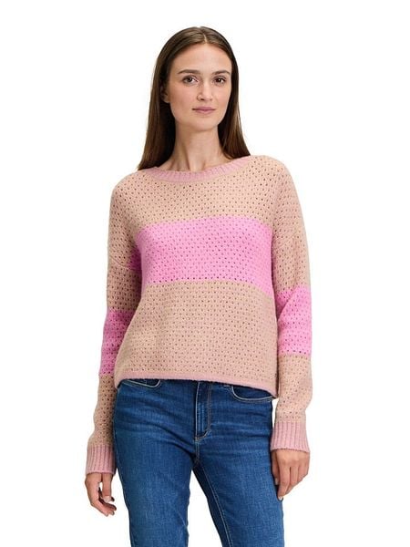 BETTY & CO Sweter w kolorze szarobrązowo-jasnoróżowym rozmiar: 40. Brązowe swetry Betty & Co, bez wzorów, z wełny, bez ramiączek. Za 113.36 zł.