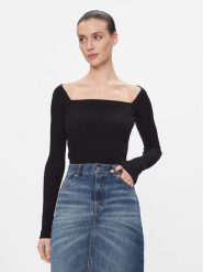 MAX&Co. Bluzka Tolone Czarny Slim Fit. Czarne bluzki MAX&Co., l, bez wzorów, z syntetyku, bez kołnierzyka, bez ramiączek. Za 389.99 zł.