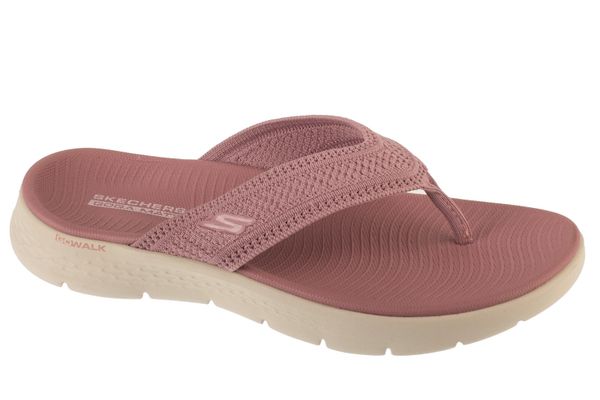 Japonki damskie, Go Walk Flex Sandal - Holly. Fioletowe klapki Skechers, bez wzorów, z materiału, bez obcasa. Za 189.99 zł.